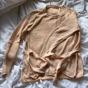 light peach sweater